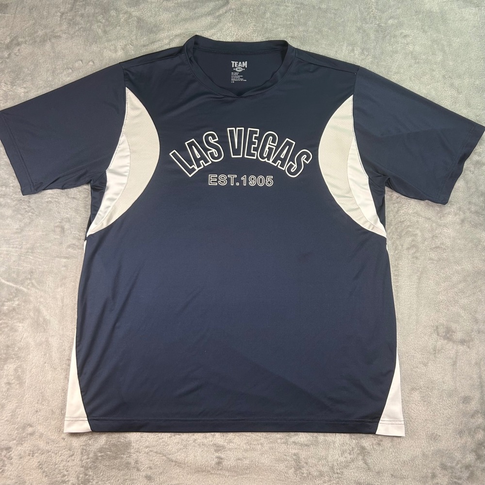 Team 365 Las Vegas Est 1905 Navy Blue Performance T-Shirt Mens Large TT10
